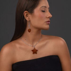 Natural Agate Star Pendant