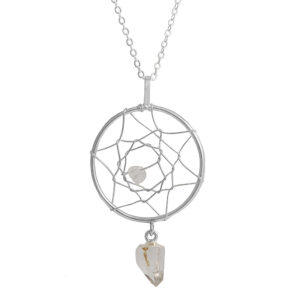 Dreamcatcher Pendant with Crystal Tip