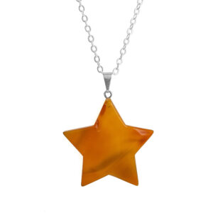 Natural Agate Star Pendant