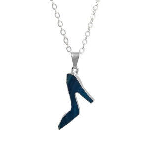 Blue Agate Shoe Pendant