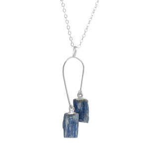 Blue Kyanite Horseshoe Pendant