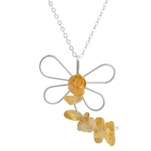 Citrine Dragonfly Pendant