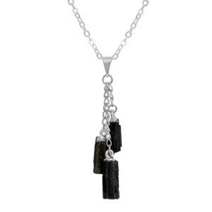 Black Tourmaline Three-Point Pendant