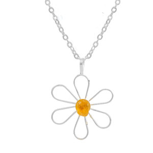 Flower Pendant with Citrine