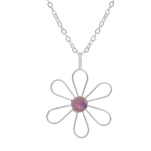 Flower Pendant with Amethyst
