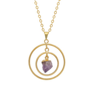 Amethyst Pointed Circles Pendant