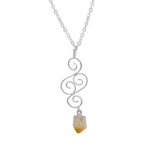 Waves Pendant with Citrine Tip