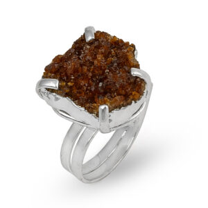 Citrine Druse Ring