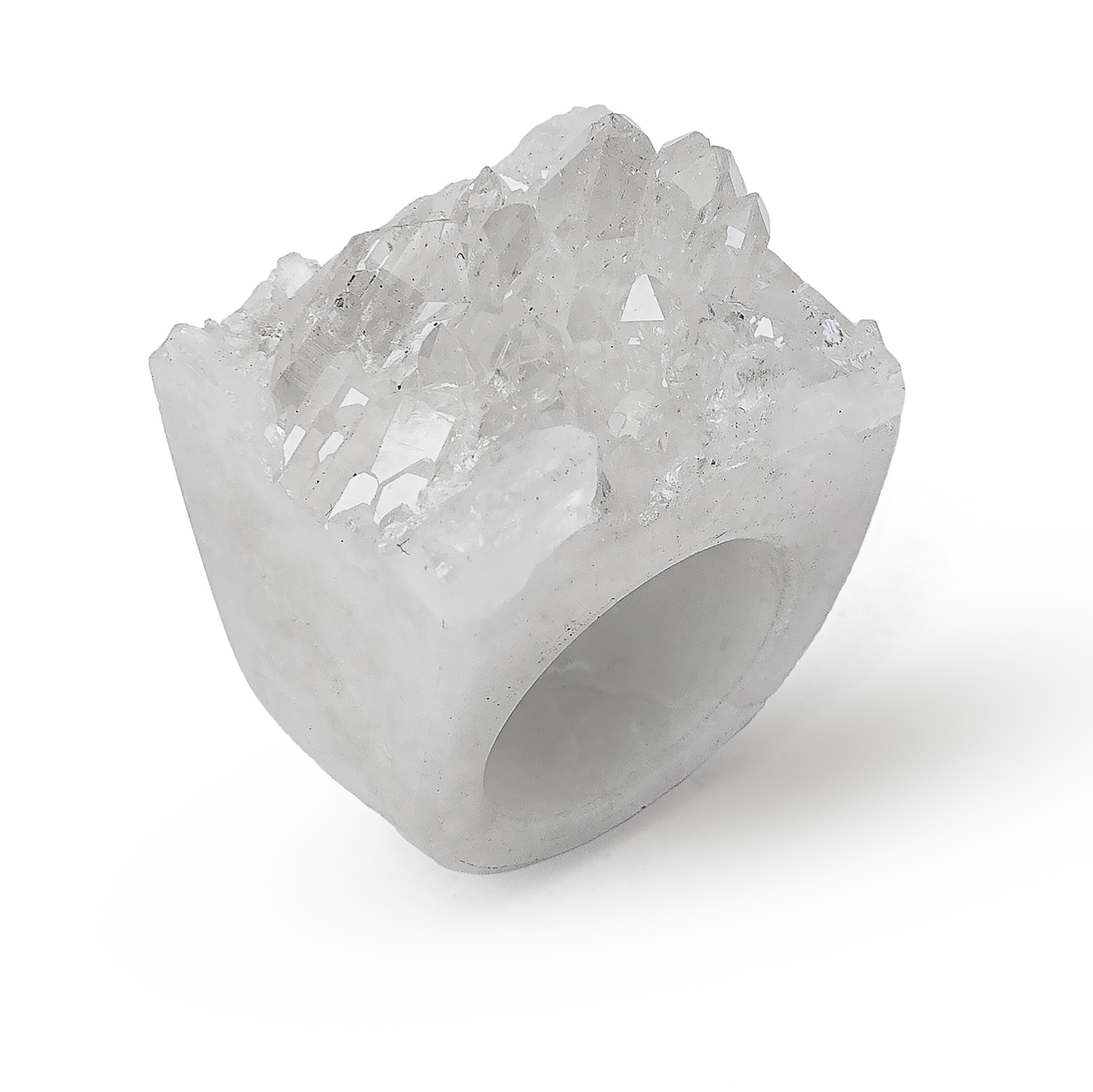 Polished Crystal Ring with Points