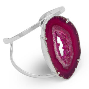Pink Agate Plate Bracelet