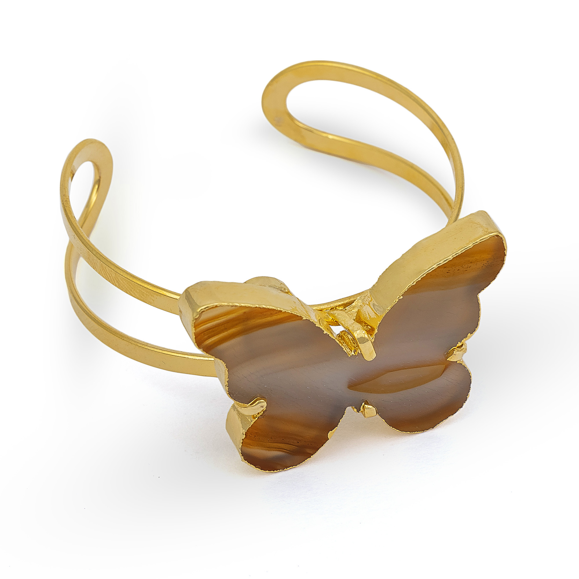 Natural Agate Butterfly Bracelet