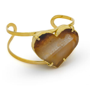 Natural Agate Heart Bracelet