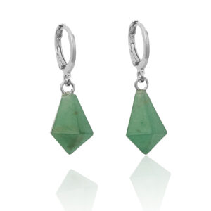 Green Quartz Diamond Earrings