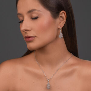 Clear Quartz Basket Earrings