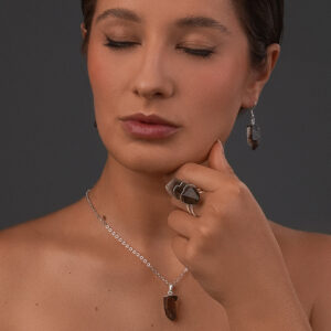 Smoky Crystal Point Pendant