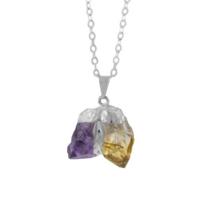 Citrine and Amethyst Pendant