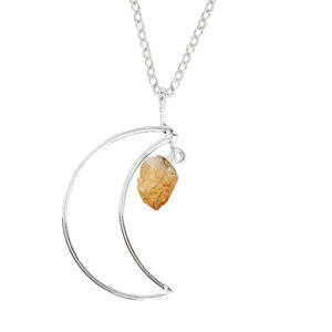 Moon Pendant with Citrine Tip