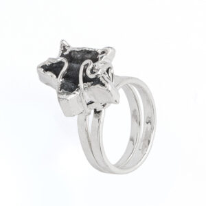 Chalcedony Agate Star Ring
