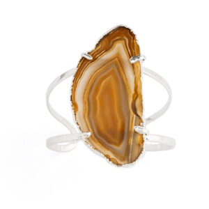 Natural Agate Plate Bracelet