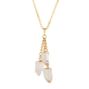 Clear Quartz Three-Pointed Pendant