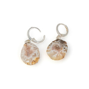 Natural Geode Plate Earrings