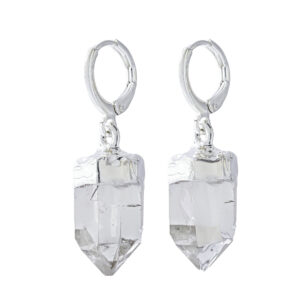 Clear Quartz Pointed Earrings