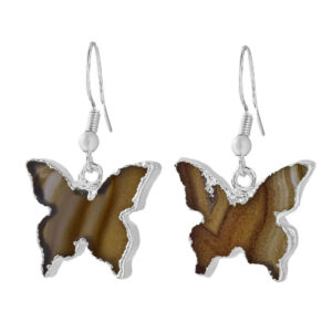Natural Agate Butterfly Earrings