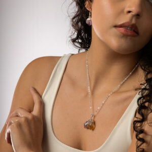 Citrine and Amethyst Pendant
