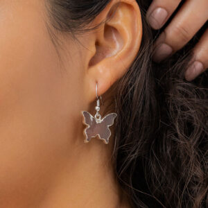 Natural Agate Butterfly Earrings