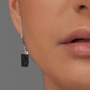 Mini Black Tourmaline Earrings